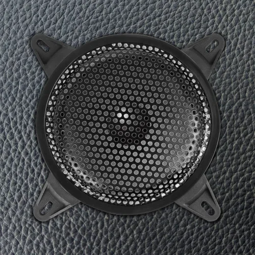 Miniatura 2 de X AUTOHAUX Universal 6 pulgadas altavoz de audio de coche subwoofer metal Waffle Grill cubierta protectora con borde de goma y clips