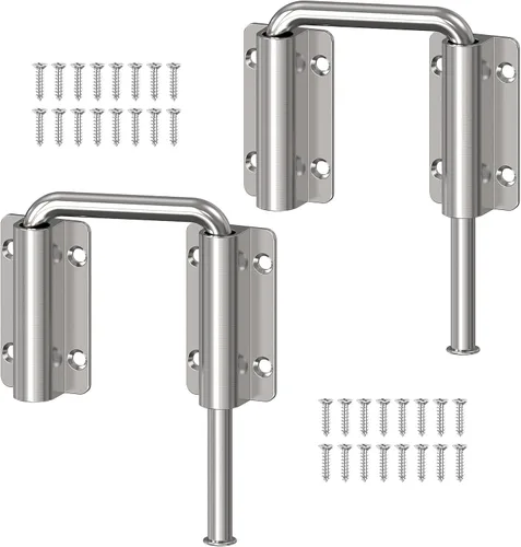 Miniatura 12 de Cerradura de puerta corredera con asa mejorada, cerradura multi-ángulo en forma de U de 2.38" para puerta corredera de granero de 90/180 grados, 1