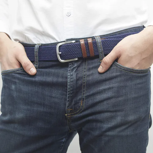 Miniatura 5 de Tienda Essentials Cinturón trenzado elástico para hombre