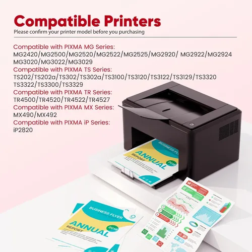Miniatura 2 de Paquete combinado de cartuchos de tinta 245XL 246XL compatible con Canon 245 246 XL PG245 CL246 Work para Canon PIXMA MG2420 MG2522 MG2525 MG2920