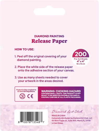 Miniatura 3 de DIAMOND ART CLUB Paquete de 200 piezas de papel de liberación para pintura de diamantes premium, papel de pintura multiuso, reemplazos de cubierta