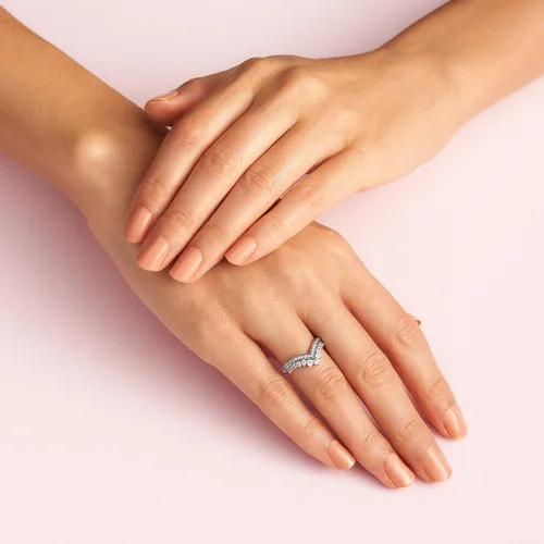 Miniatura 6 de PANDORA Anillo de circonitas cúbicas Princess Wish en plata de ley