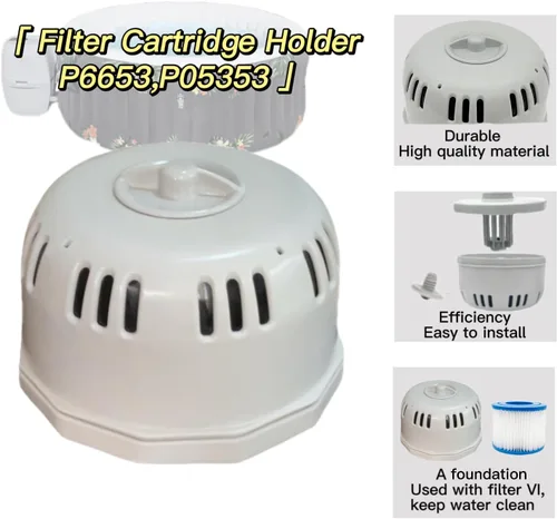 Miniatura 2 de P6653 P05343 Reemplazo del soporte del cartucho de filtro de bañera de hidromasaje, se adapta al filtro VI, cubierta de la carcasa del filtro de spa