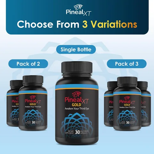 Miniatura 8 de Pineal XT Gold - Suplemento de glándula pineal - Despertar del tercer ojo - Suplemento de enfoque y memoria para el cerebro - 7 ingredientes
