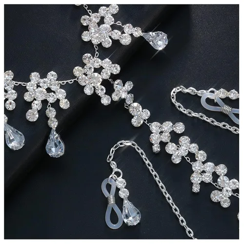 Miniatura 4 de Sujetador de diamantes de imitación, cadena de pezón, cadena de cristal en el pecho, lencería sexy, joyería de pezón, joyería de cuerpo rave