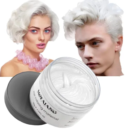 Miniatura 11 de YHMWAX Pomadas Temporales Coloridas para Peinar el Cabello - Gel Natural Desechable de Fuerte Sujeción para Fiestas, Cosplay, Mascarada (Azul)