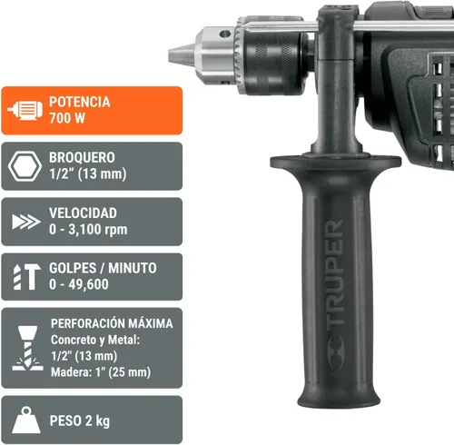 Miniatura 4 de Rotomartillo Industrial 1/2 '650 W