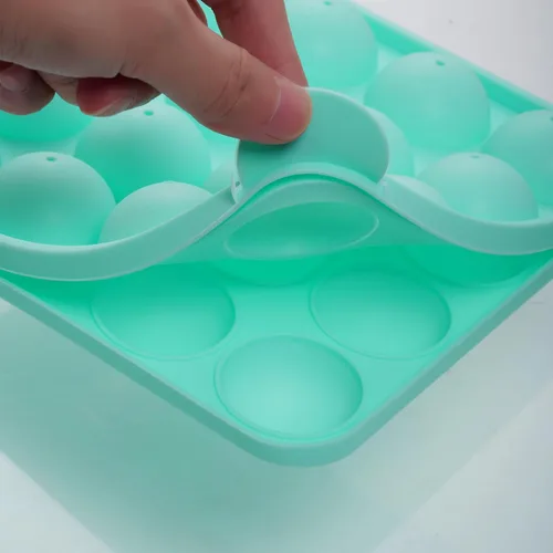 Miniatura 5 de Rbenxia Molde de silicona para tartas de 20 cavidades, medio círculo, piruleta, fiesta, magdalena, molde para hornear, bandeja de molde para tartas