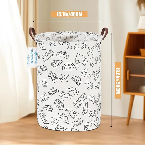 Miniatura 2 de Cesta de Lavandería de Tela de Lona Plegable Cesta Organizadora para Contenedor de Almacenamiento Contenedores de Juguetes Cestas de Regalo Vehículo