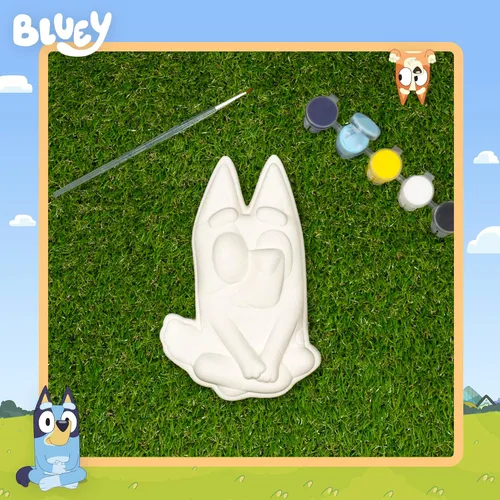 Miniatura 4 de Horizon Group USA Pinta tu propio kit de piedra de cerámica, artes y manualidades para niños, niños pequeños y adultos, Bluey