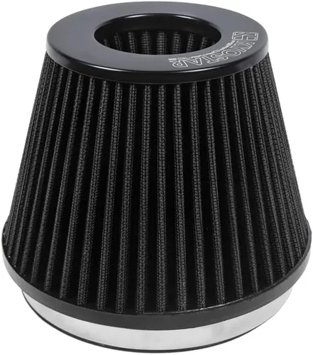 Miniatura 31 de Filtro de aire universal de alto flujo de 6 pulgadas y 5.984 in, entrada de aire frío de cono reutilizable, alto rendimiento, lavable, kit de aire