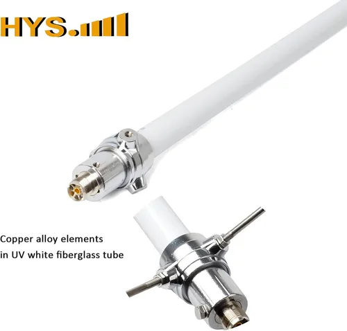 Miniatura 4 de HYS Antena de estación base de fibra de vidrio presintonizada para VHF/UHF 144/430MHz - 4.5dBi VHF y 7.2dBi UHF, conector SO239, 5.7 pies de largo