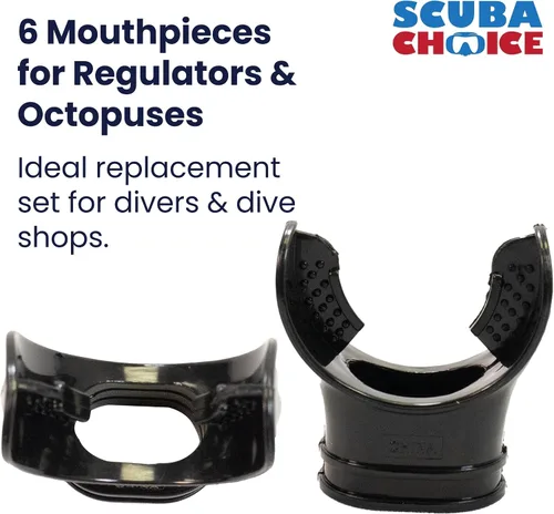 Miniatura 5 de Scuba Choice Diving Regulator Octopus Mouthpieces with Regulator Tie (6-Pcs) Premium PVC, Universal Fit for Standard Regulators Comfortable