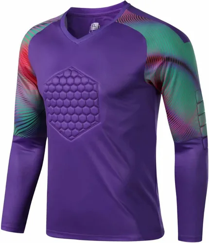 Miniatura 36 de TiaoBug Kids Boys Gladiator Goalkeeper Jersey Padded Goalie Shirt Soccer Jersey Sports Team Training Uniforms