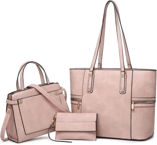 Miniatura 16 de Bolsos y bolsos de mano para mujer, bolso tipo tote, bolso de hombro con asa superior, bolso tipo sobre, juego con cartera, bolso grande de trabajo