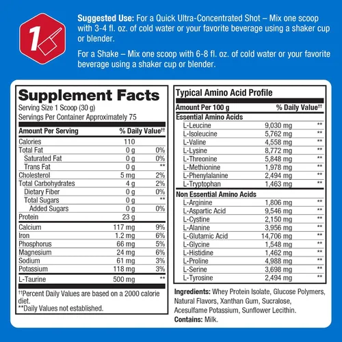 Miniatura 2 de Prolab Aislado de suero de leche de 5 libras, ultra puro, de absorción rápida, aislado con 0.81 onzas de proteína y BCAA, apoya el crecimiento