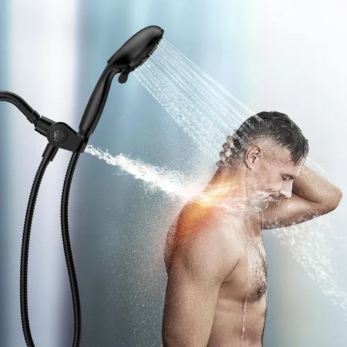 Miniatura 2 de MakeFit - Cabezal con filtro para ducha y cabezal de mano extraíble, sistema dual spa 2 en 1 con cabezal masajeador de alta presión, 10 modos, modo