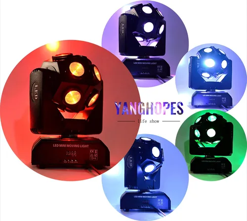 Miniatura 5 de Luz de Escenario de Cabeza Móvil RGBW 12LED Luces de Haz Giratorio Luces de Iluminación Ascendente de Escenario para Eventos Activada por Sonido