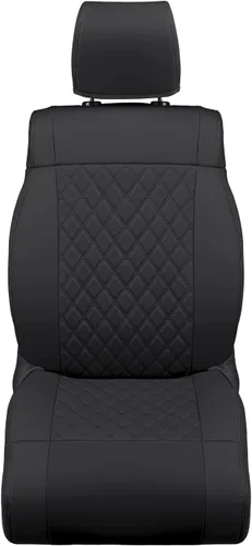 Miniatura 8 de GIANT PANDA Jeep Wrangler 4 puertas JK 2008-2010, juego completo de fundas de asiento para Unlimited Sahara Sport Rubicon X de piel sintética Negro