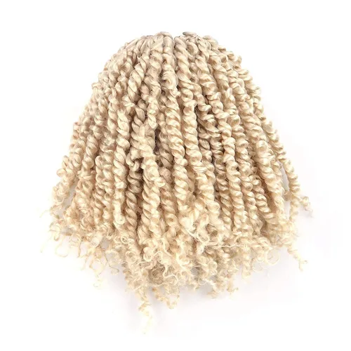 Miniatura 23 de Cabello de Ganchillo Pre-Retorcido Passion Twist para Mujeres Negras y Niños, Cabello Passion Twist Pre-Enrollado Trenzas Bohemias 4 Pulgadas 8