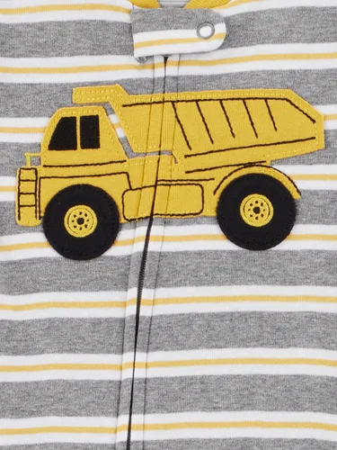 Miniatura 3 de Simple Joys by Carter's - Pijama de algodón con pies ajustados para bebés varones, paquete de 3