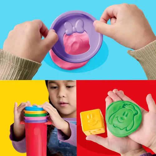 Miniatura 3 de Play-Doh Disney Junior Mickey Mouse Clubhouse, juego de juguetes apilables felices, juguetes preescolares, regalos de manualidades y arte para niños