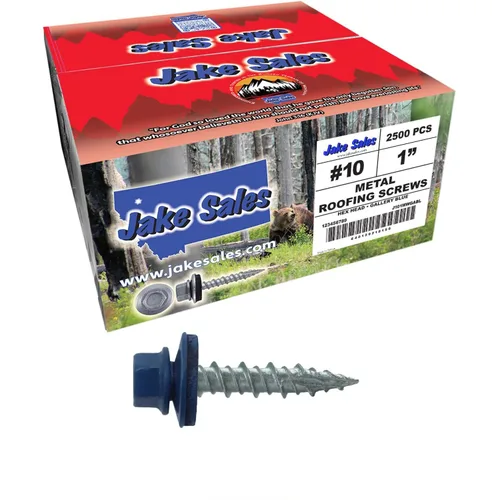 Miniatura 26 de Tornillos para techo de metal: (250) 10 x 1 sin pintura galvanizados con cabeza hexagonal para techo de chapa. Tornillos autoiniciados de metal