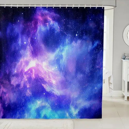 Miniatura 29 de Erosebridal Cortina de ducha para decoración de baño, con estampado de leones y rosas, para niños, adolescentes, niños, niñas, habitación del hogar