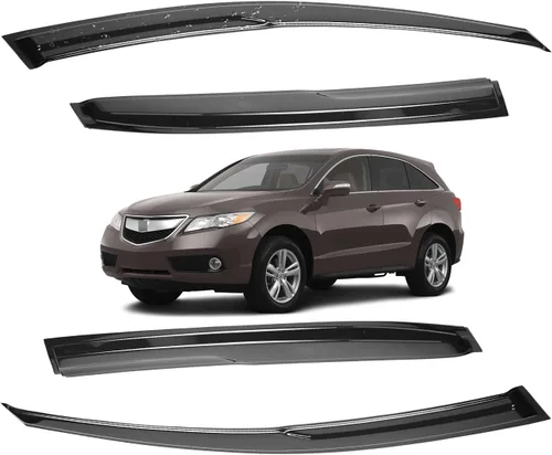 Miniatura 90 de Viseras para ventanas para Mazda 3 Sedán 4 puertas 2004 2005 2006 2007 2008 2009 estilo JDM Mugen, deflector de viento, protector solar y de lluvia
