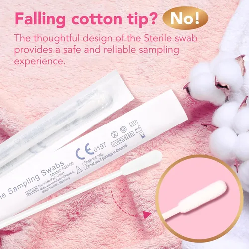 Miniatura 5 de Easy@Home Tiras de prueba de pH vaginal: [paquete de 5] Kit de prueba de infección por levaduras y Vaginosis bacteriana para mujeres con hisopos