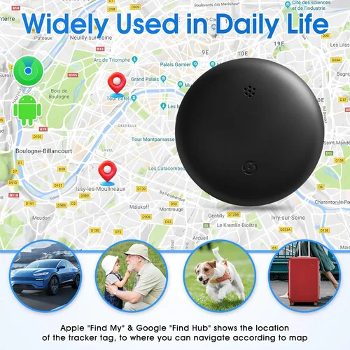 Miniatura 4 de Mini GPS Tracker for Vehicles (Universally for Android & iOS), Hidden Car Location Tracker w/Magnetic Case, Item Finder for Google Find Hub & iOS