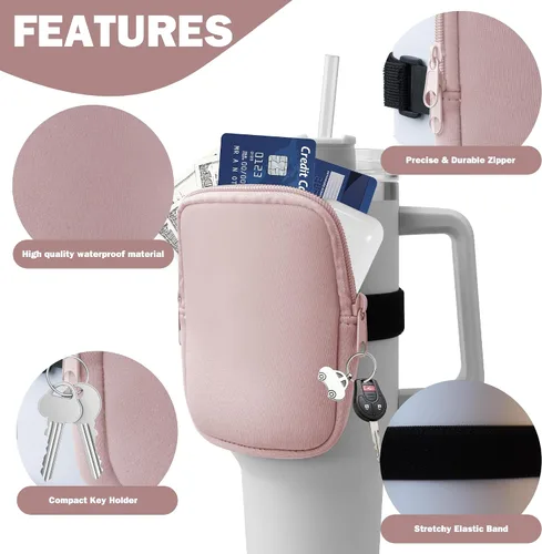 Miniatura 2 de Bolsa para botella de agua Stanley de 40 onzas con asa, accesorios de gimnasio para mujer, bolsa para cinturón compatible con Stanley/Accesorios