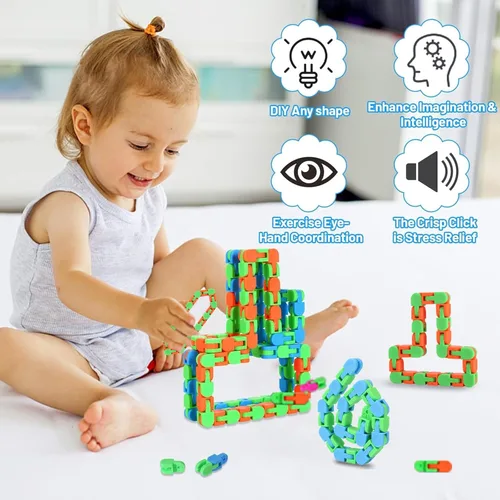 Miniatura 5 de Woosir Paquete de 24 juguetes sensoriales para ansiedad Wacky Tracks Fidget, regalos para el día de San Valentín, premios escolares para Regular