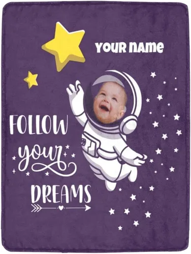 Miniatura 9 de HUGLAZY Manta personalizable con fotos, texto, collages de fotos, carga tu propia foto, regalo para mujer, decoración de cumpleaños, 1 foto