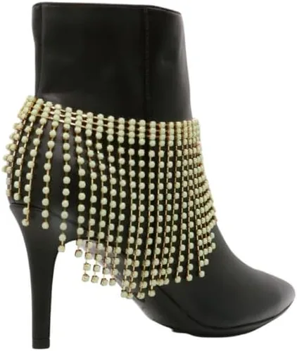 Miniatura 7 de Pulsera de botas de moda occidental para mujer, cadena de metal dorado brillante, cuentas de color verde azulado y menta
