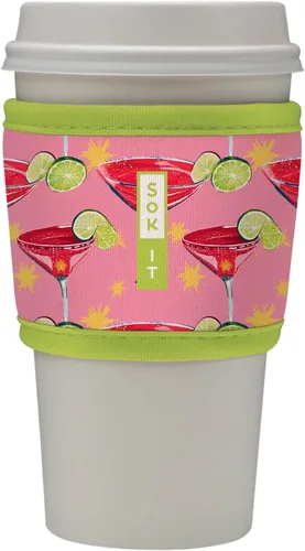 Miniatura 35 de Sok It HotSok Coffee & Tea - Funda de neopreno con aislamiento reutilizable (floral abstracto)