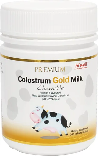 Miniatura 3 de Hi Well Premium - Leche de calostro bovino de Nueva Zelanda 200 comprimidos masticables de inmunoglobulina G (Igg) 20 ~ 25% (paquete de 3)