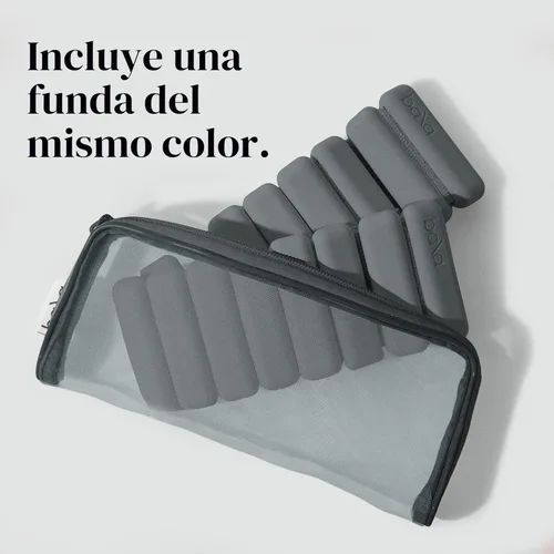 Miniatura 5 de Bala Pulseras con Pesos Ajustables para Muñeca y Tobillo para Mujer y Hombre - Juego de Brazaletes de Silicona con Pesos para Gimnasio, Yoga, Carbón