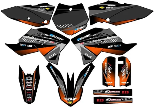 Miniatura 9 de Kit de base gráfica SX 65 Surge Black Senge 2009-2015 compatible con KTM