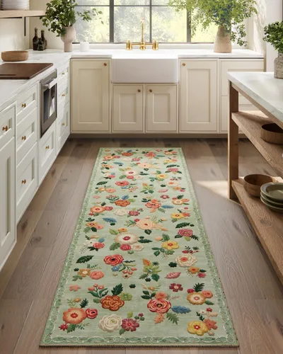 Miniatura 101 de Alfombra de pasillo lavable antideslizante: alfombra de cocina de 2 x 6 pies, resistente a las manchas, con parte trasera de goma, alfombra suave
