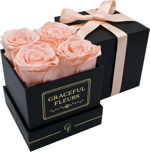 Miniatura 13 de Graceful Fleurs - Rosas reales de larga duración en una caja durante años, flores frescas preservadas para siempre para cumpleaños, Día de la Madre