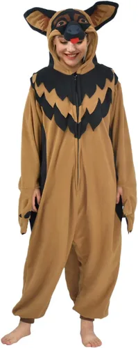 Miniatura 5 de Pijama unisex de una pieza de pastor alemán para adultos, disfraz de Navidad, Halloween, ropa de dormir para mujer