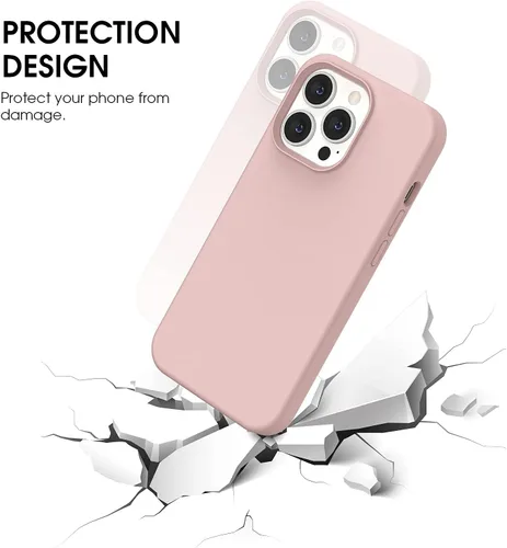 Miniatura 5 de Funda compatible con iPhone 13 Pro 2021, silicona líquida de gel suave de goma de 3 capas de cobertura completa