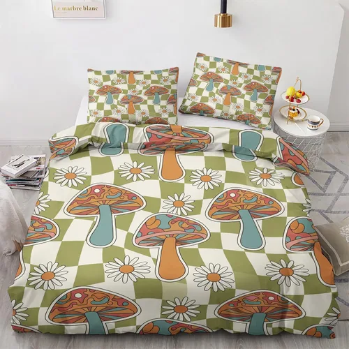 Miniatura 8 de Retro Disco Ball Duvet Cover Twin Size - Synthwave Neon Grid Bedding Set & Bedroom Decor, 2 Piece, Soft Microfiber Reversible Comforter Cover & 1