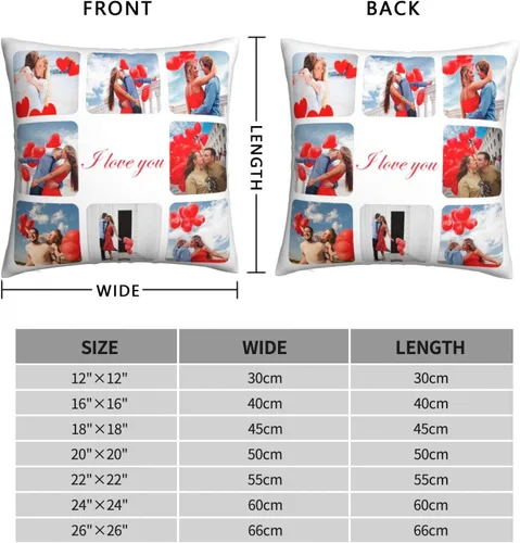 Miniatura 5 de FCQIANKM Funda de almohada personalizada, funda de almohada con foto personalizada con texto de imagen, funda de almohada personalizada, regalos