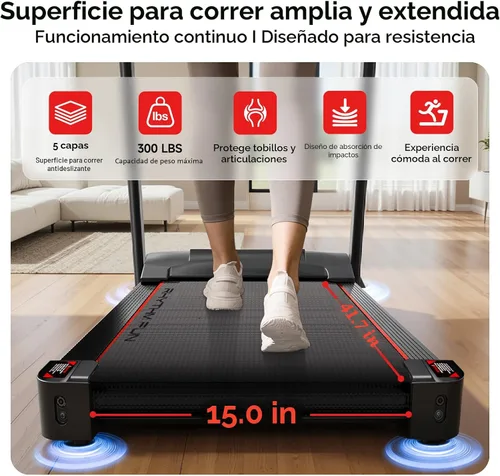 Miniatura 5 de RHYTHM FUN 8.0 MPH Treadmills for Home, Running Walking Pad Treadmill with Incline up to 8%, Foldable Treadmill with Handle Bar, Low Noise Walking