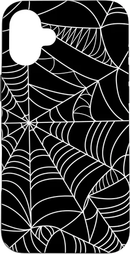 Miniatura 21 de iPhone 12 Mini Spider Web Halloween patrón espeluznante en caso negro