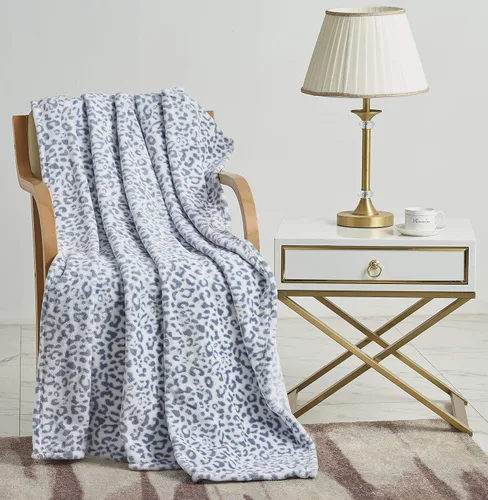 Miniatura 15 de Elegant Comfort Manta ligera estampada para todas las estaciones, ultra suave, acogedora y afelpada, manta decorativa, perfecta para descansar, 50 x