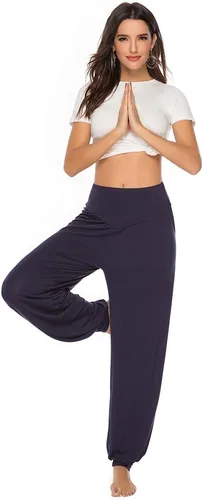 Miniatura 8 de Pantalones de algodón modal para mujer de AvaCostume, pantalones suaves para practicar yoga o deportes.