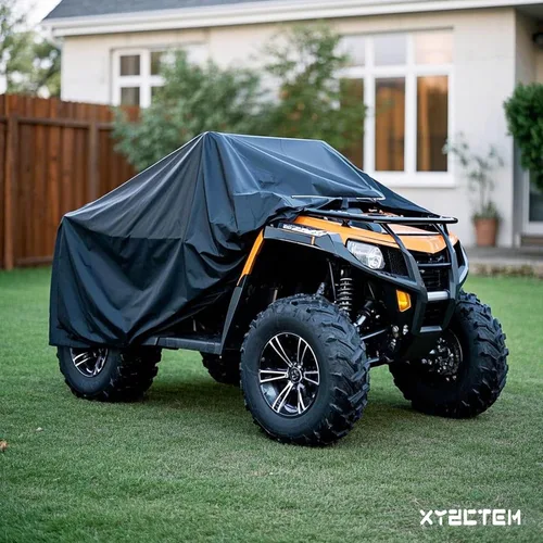 Miniatura 6 de XYZCTEM Funda prémium para ATV, tela Oxford 210D con protección contra el agua, los rayos UV, el viento. Cubierta cuádruple para Can-am, Suzuki